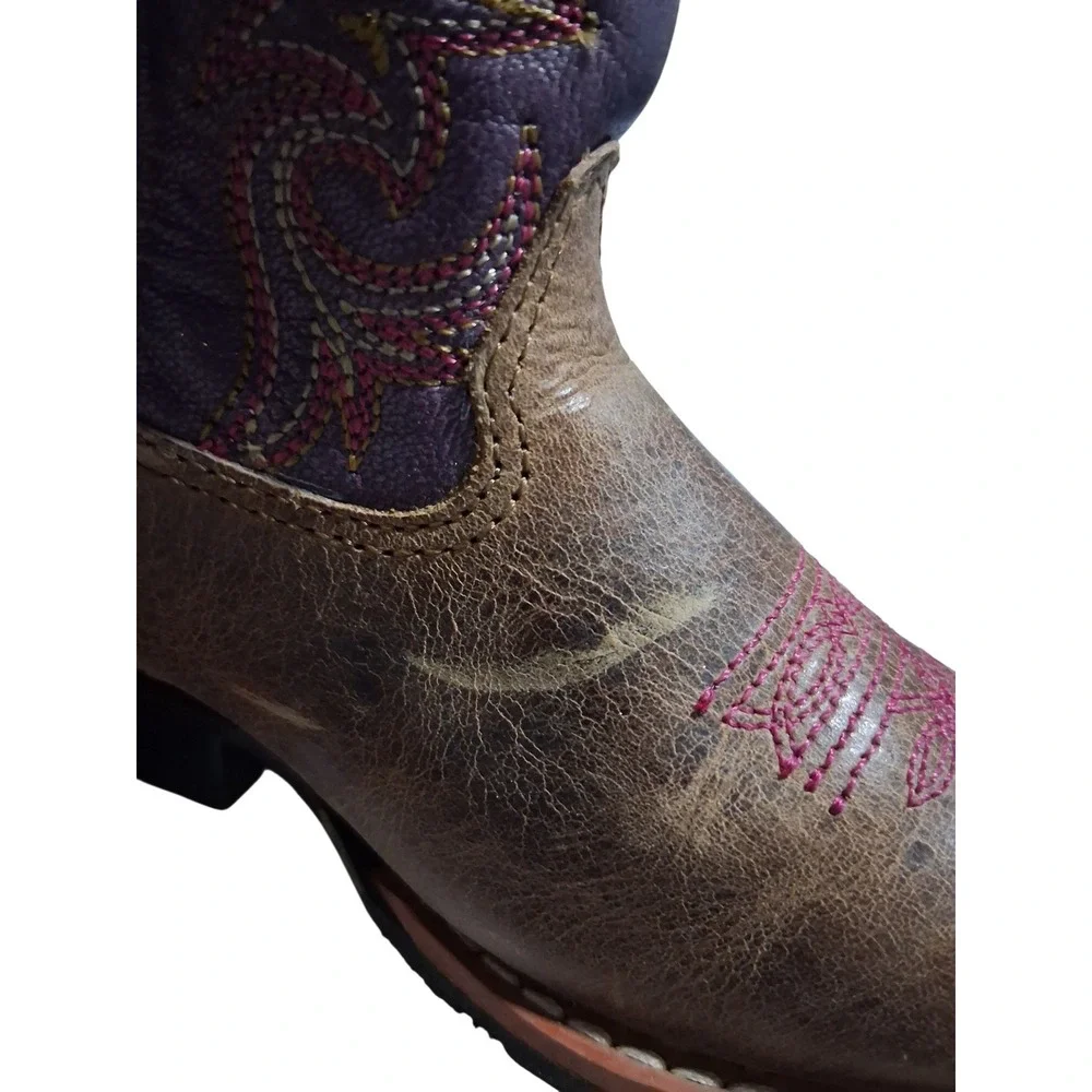 Dan Post Toddler Girls size 6 Tryke Leather Western Cowgirl Square Toe Boots